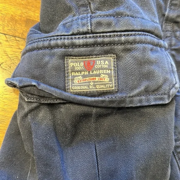 POLO RALPH LAUREN TODDLER 4T BLUE CARGO SHORTS - Picture 2 of 5